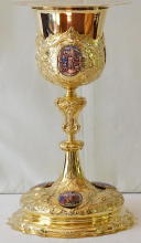 Solid silver gilt antique Augsburg Chalice.